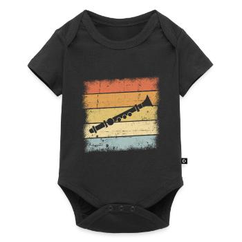 Flute - Baby Premium short-sleeve bodysuit - black - Front