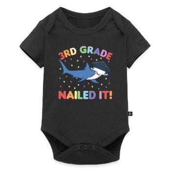 Kids 3rd Grade nailed it Hammerhead Shark Graduation - Baby Premium short-sleeve bodysuit - black - Front