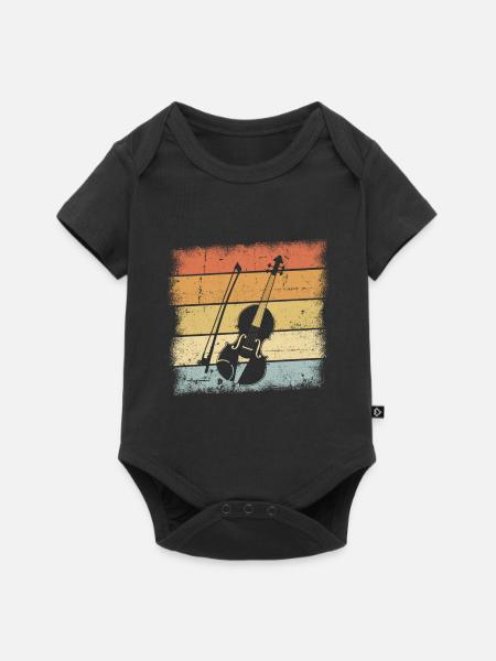 Violine - Baby Premium Kurzarmbody - Schwarz