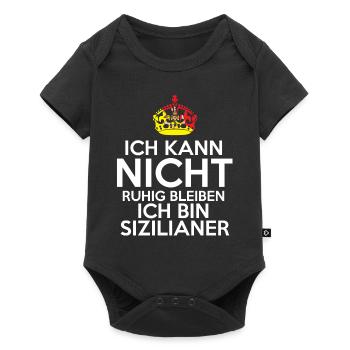 Sicilia Sizilien Sizilianer Sizilianisches - Baby Premium Kurzarmbody - Schwarz - Vorne