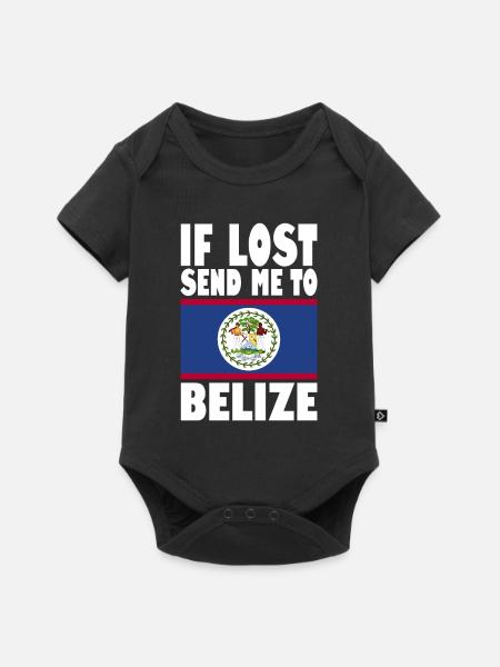 Belize Flagge Spruch - Baby Premium Kurzarmbody - Schwarz