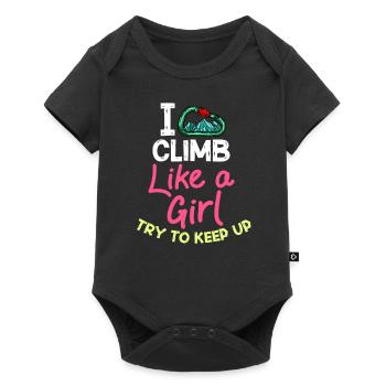 Escalade Escalade Indoor Bouldering Girls Wall - Body à manches courtes Premium Bébé - noir - Devant