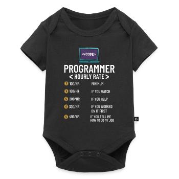 Programmeur Programmation Ordinateur Développeur Pc - Body à manches courtes Premium Bébé - noir - Devant