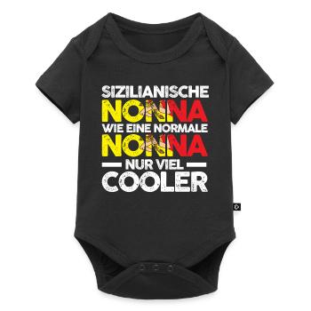 Sicilia Nonna Sizilienische Oma Sizilien - Baby Premium Kurzarmbody - Schwarz - Vorne