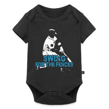 Baseball Fan Vintage Batter Swing - Baby Premium short-sleeve bodysuit - black - Front