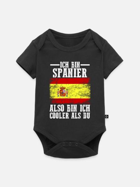 Espana Spanien Spanier Spanisches - Baby Premium Kurzarmbody - Schwarz