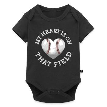 Baseball Fan Mom Mother Girlfriend - Baby Premium Kurzarmbody - Schwarz - Vorne
