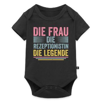 Die Frau Die Rezeptionistin Die Legende - Baby Premium Kurzarmbody - Schwarz - Vorne