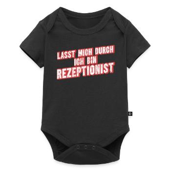 Lasst Mich Durch Ich Bin Rezeptionist - Baby Premium Kurzarmbody - Schwarz - Vorne