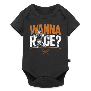 Baseball Fan Catcher Vintage Wanna - Baby Premium Kurzarmbody - Schwarz - Vorne