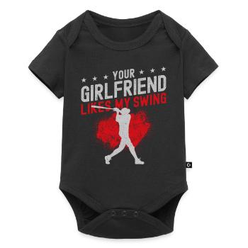 Baseball Fan Batter Vintage Votre - Body à manches courtes Premium Bébé - noir - Devant