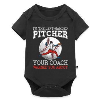Baseball Fan Pitcher Vintage Je suis - Body à manches courtes Premium Bébé - noir - Devant