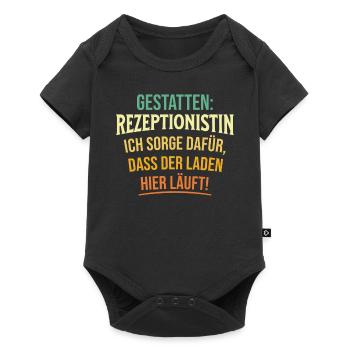 Gestatten Rezeptionistin Ich Sorge Dafur - Baby Premium Kurzarmbody - Schwarz - Vorne