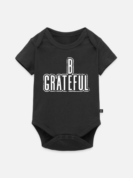Sei Dankbar - Baby Premium Kurzarmbody - Schwarz