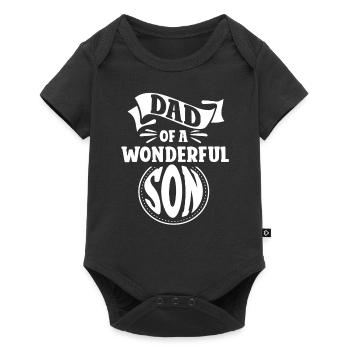 Père d’un fils merveilleux Proverbes Papa Papi - Body à manches courtes Premium Bébé - noir - Devant