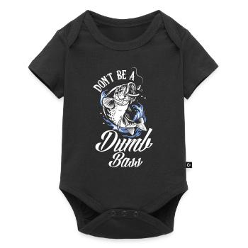 Cadeau amusant de pêcheur - Body à manches courtes Premium Bébé - noir - Devant