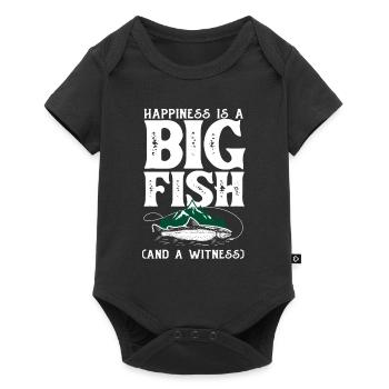 Fun Fishing Angler Fisherman Gift - Baby Premium short-sleeve bodysuit - black - Front