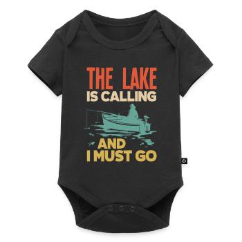 Fun Fishing Angler Fisherman Gift - Baby Premium short-sleeve bodysuit - black - Front