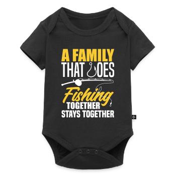 Fun Fishing Angler Fisherman Gift - Baby Premium short-sleeve bodysuit - black - Front