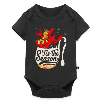 Langusten Saison Kochen Lustige Flusskrebse - Baby Premium Kurzarmbody - Schwarz - Vorne