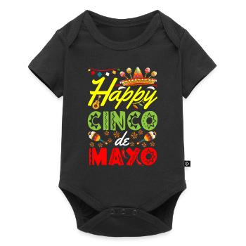 Fête de la Fiesta Mexicaine Cinco De Mayo - Body à manches courtes Premium Bébé - noir - Devant