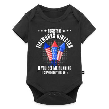 Funny fireworks pyrotechnician saying - Baby Premium short-sleeve bodysuit - black - Front