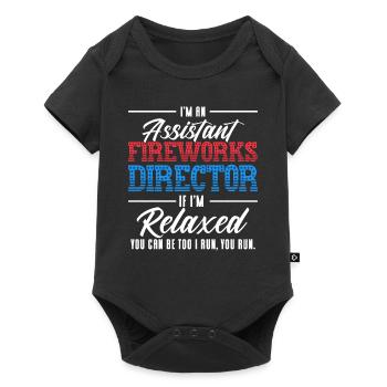 Funny fireworks pyrotechnician saying - Baby Premium short-sleeve bodysuit - black - Front