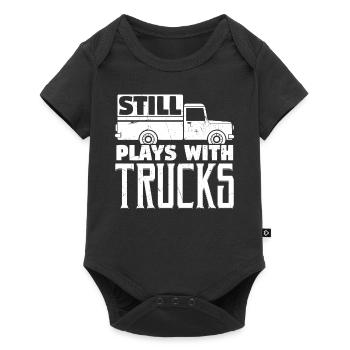 Still Play With Trucks Trucker - Baby Premium short-sleeve bodysuit - black - Front