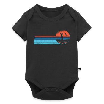 Angler Fishing Boat Fly Rod Fishing - Baby Premium short-sleeve bodysuit - black - Front