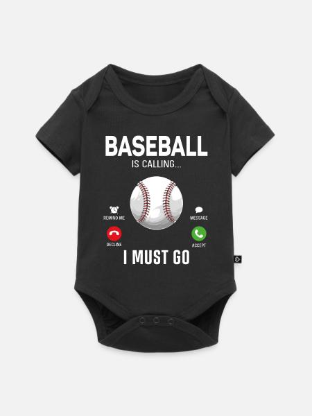 Baseball Fan Phone Display - Baby Premium Kurzarmbody - Schwarz