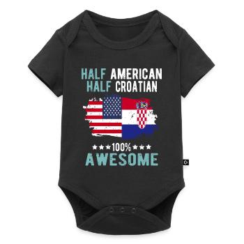 Half American Half Croat - Baby Premium short-sleeve bodysuit - black - Front
