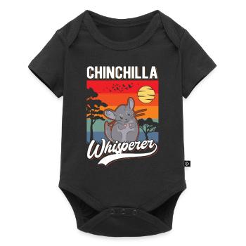 Chinchilla Flüsterer Chinchilla Whisperer - Baby Premium short-sleeve bodysuit - black - Front
