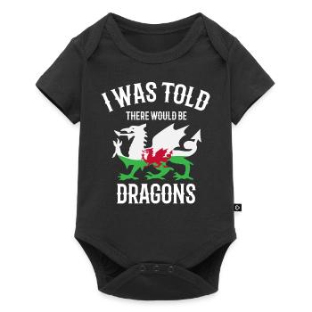 I was told that there would be dragons - Baby Premium short-sleeve bodysuit - black - Front