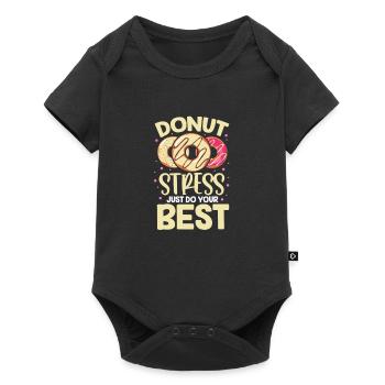 Donut Sweets Donuts Food Baker Gift - Baby Premium short-sleeve bodysuit - black - Front