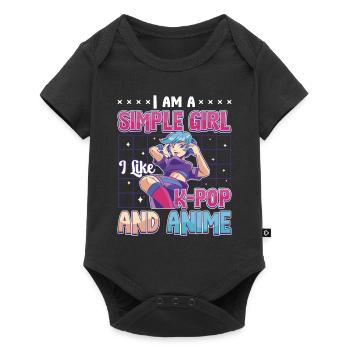 I Like K-Pop And Anime K-Pop - Baby Premium short-sleeve bodysuit - black - Front