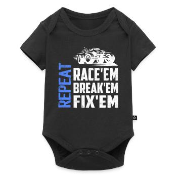 Race'em Break'em Fix'em Repeat Model Car Remote C - Baby Premium short-sleeve bodysuit - black - Front