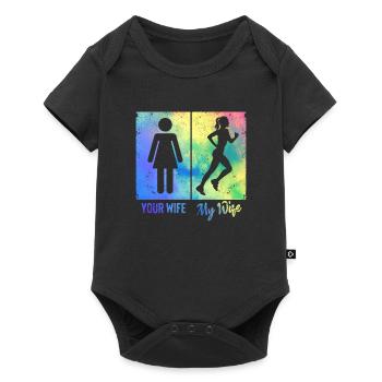 Amateurs de course à pied amusants Amateurs de jogging Coureurs - Body à manches courtes Premium Bébé - noir - Devant