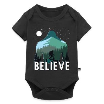 Believe in Bigfoot Silhouette Sasquatch - Baby Premium short-sleeve bodysuit - black - Front