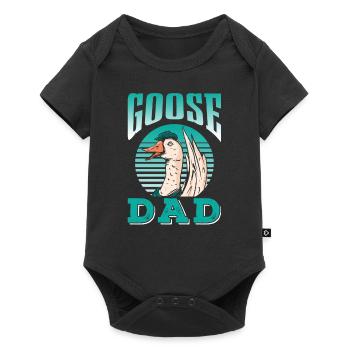 Oie Père Papa Animal Oies De compagnie Oie - Body à manches courtes Premium Bébé - noir - Devant