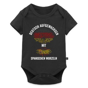 Espana Deutschland Spanier Spanisches Spanien - Baby Premium Kurzarmbody - Schwarz - Vorne