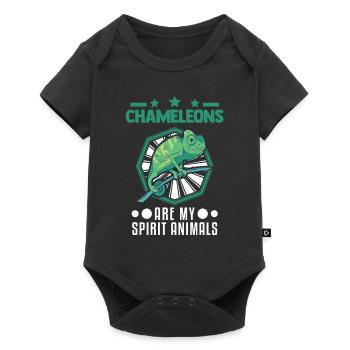 Chamäleon Spirit Animal Chameleon - Baby Premium short-sleeve bodysuit - black - Front