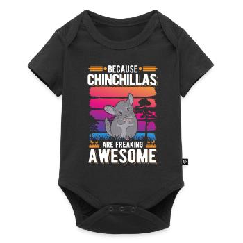 Parce que les chinchillas sont impressionnants - Body à manches courtes Premium Bébé - noir - Devant