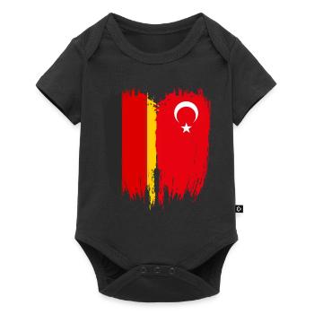 Germany Flag Turkey - Baby Premium short-sleeve bodysuit - black - Front
