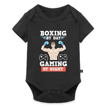 Boxing Boxer Martial Arts Boxing Ring Gamer Gambler - Baby Premium short-sleeve bodysuit - black - Front