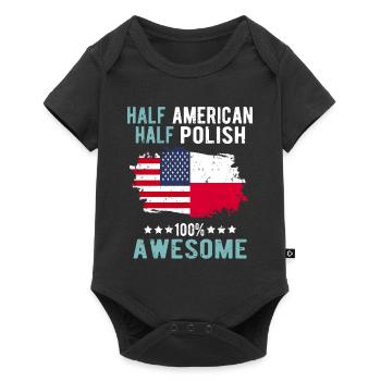 Half American Half Singaporean - Baby Premium short-sleeve bodysuit - black - Front