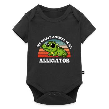 Retro Vintage My Spirit Animal Is An Alligator - Baby Premium short-sleeve bodysuit - black - Front