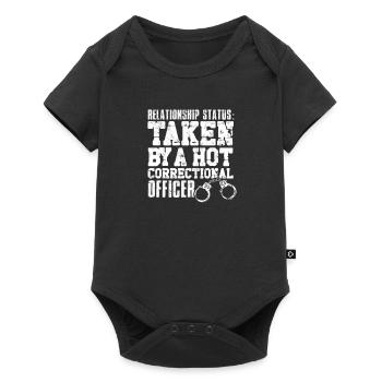 Beziehungsstatus, der von einer heißen Korrektur aufgenommen wurde - - Baby Premium Kurzarmbody - Schwarz - Vorne