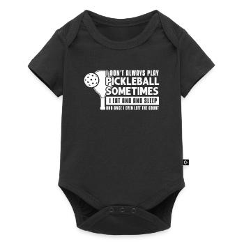 Amateurs de pickleball Drôle de pickleball - Body à manches courtes Premium Bébé - noir - Devant