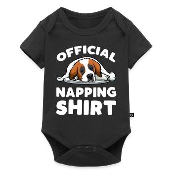 Official Sleeping Shirt St. Bernard - Baby Premium short-sleeve bodysuit - black - Front