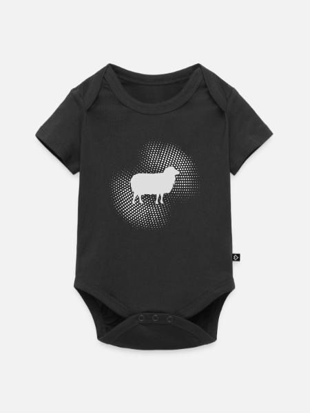 Schaf - Baby Premium Kurzarmbody - Schwarz